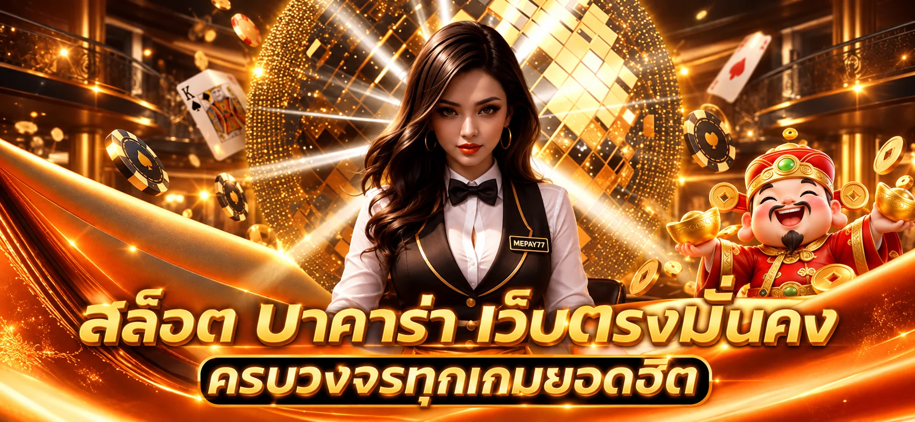 โต๊ะบาคาร่าออนไลน์ MEPAY77 พร้อมไพ่และดีลเลอร์